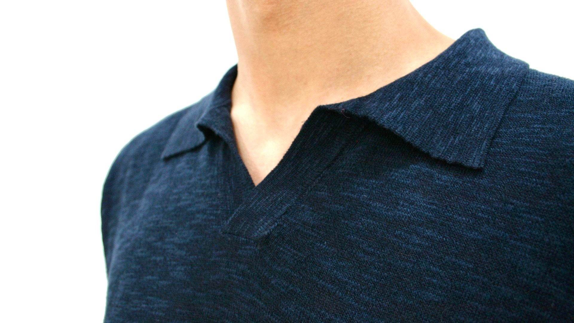 Tricou pentru bărbați, tricotat , Bleumarin - Rammi.ro