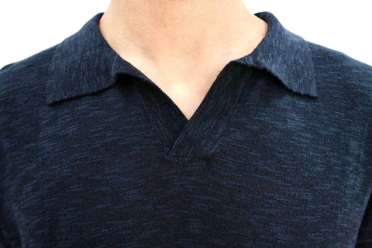 Tricou pentru bărbați, tricotat , Bleumarin - Rammi.ro