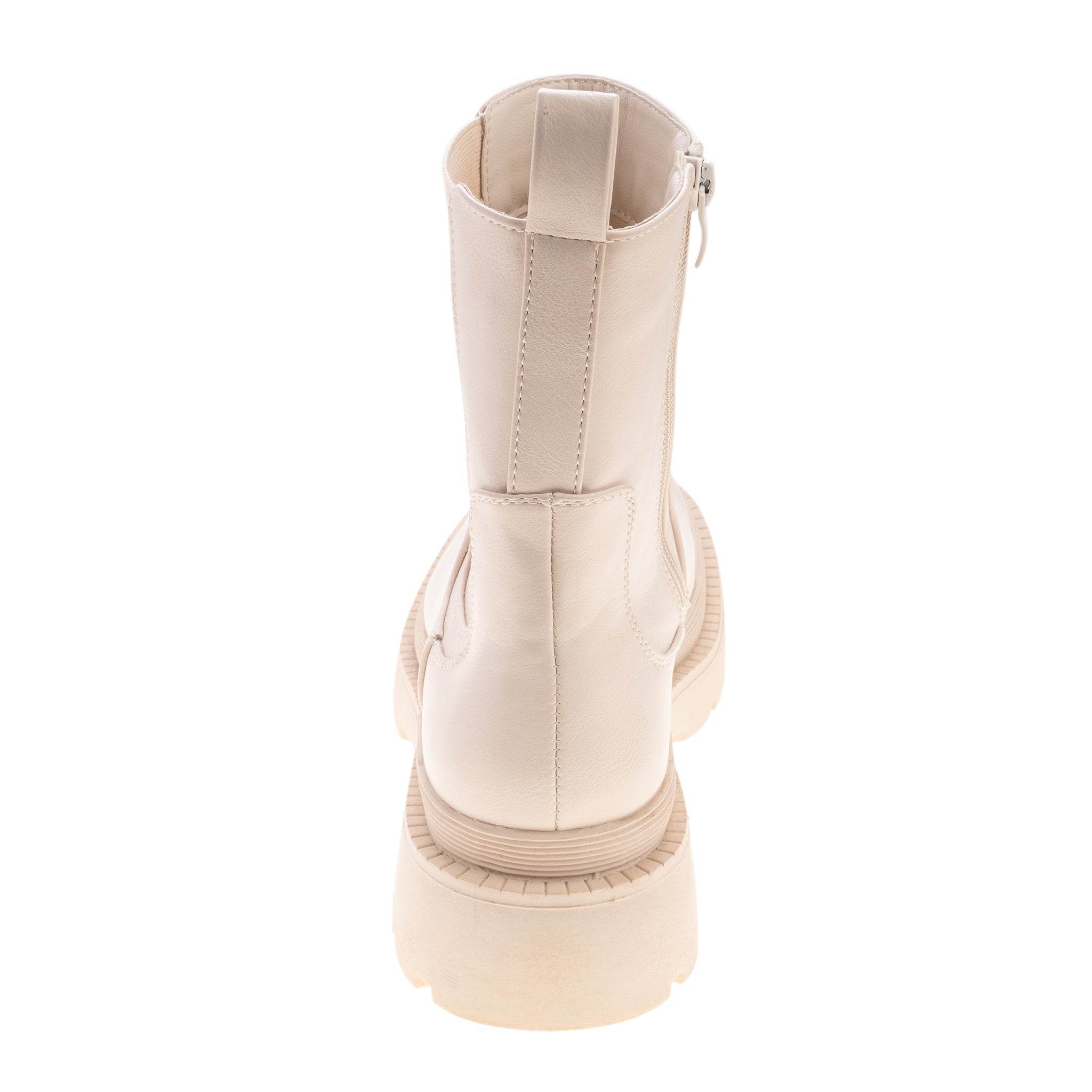 Botine din piele ecologica, Nude - Rammi.ro