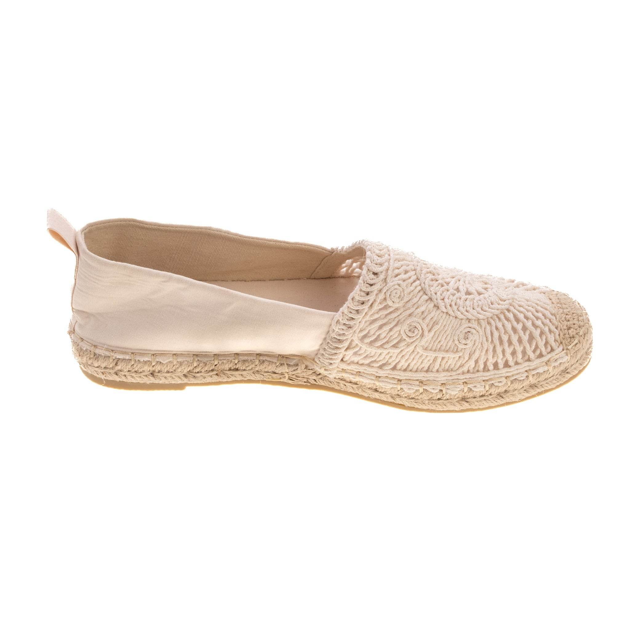 Espadrile cu broderie,Nude - Rammi.ro