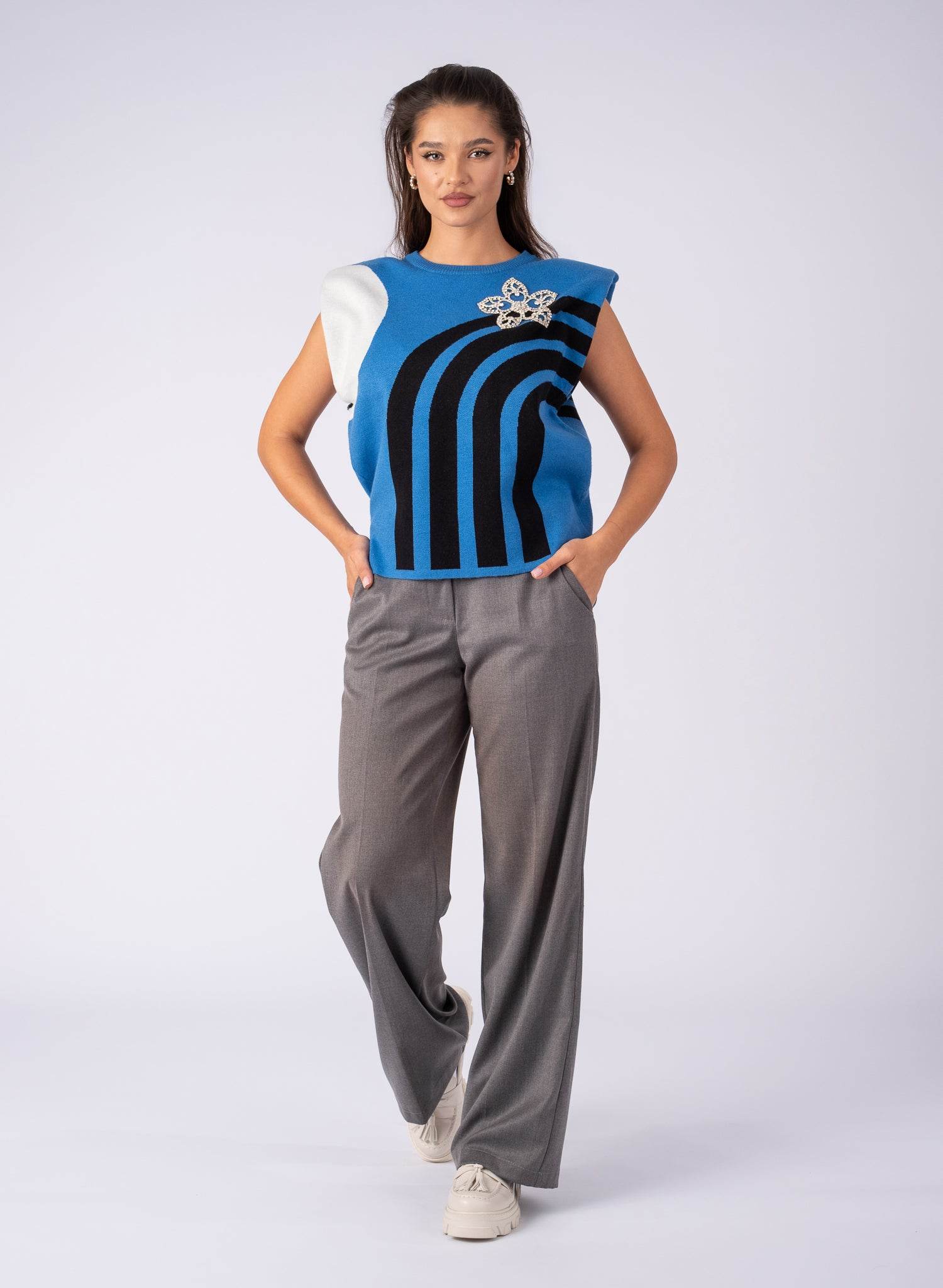 Pantaloni casual, Gri - Rammi.ro