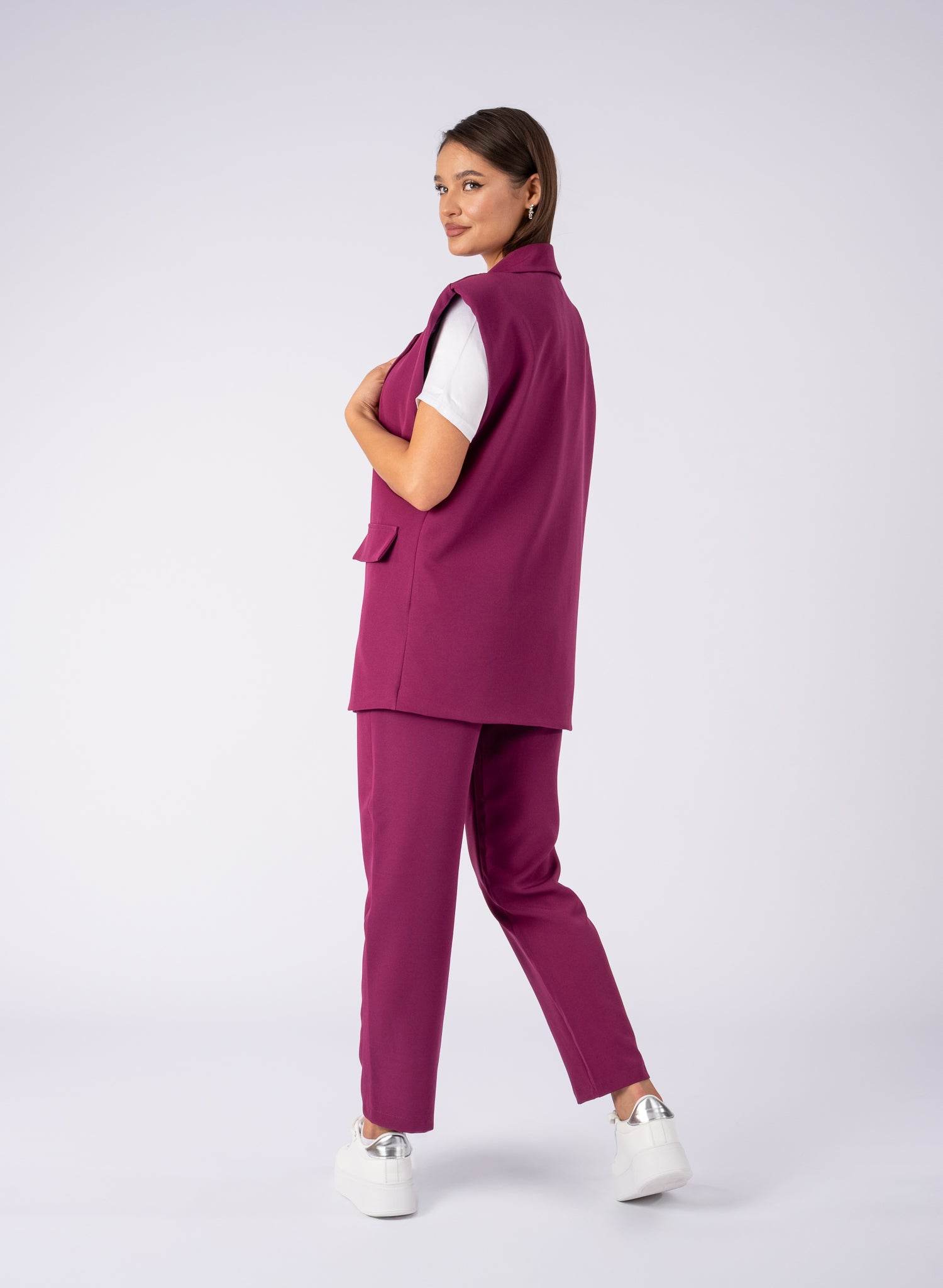 Compleu casual, 2 piese, Magenta - Rammi.ro
