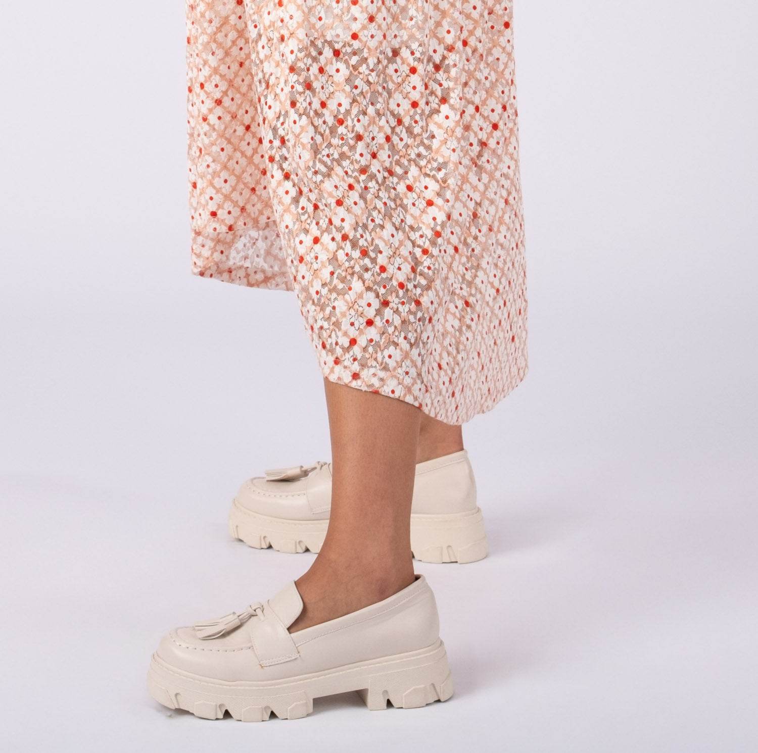 Pantofi loafer eco de piele cu canafi - Rammi.ro