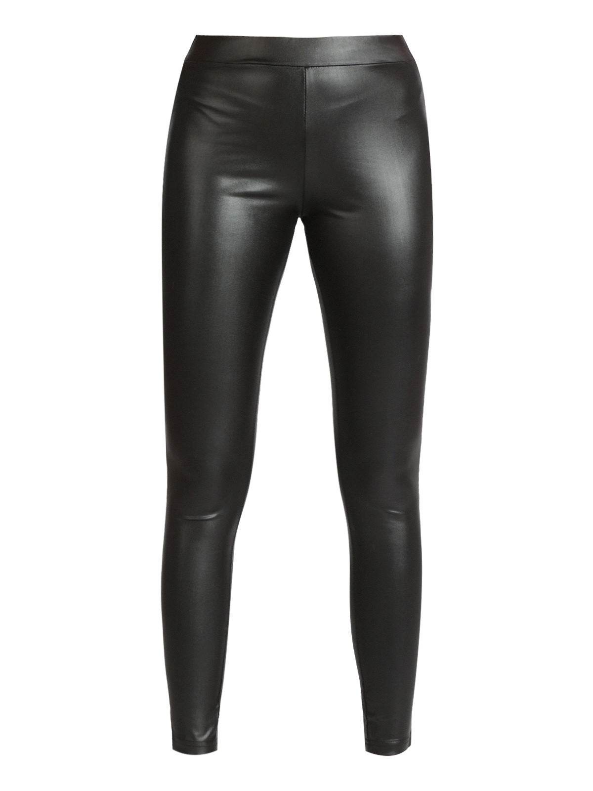Pantaloni slim fit de piele ecologică - Rammi.ro
