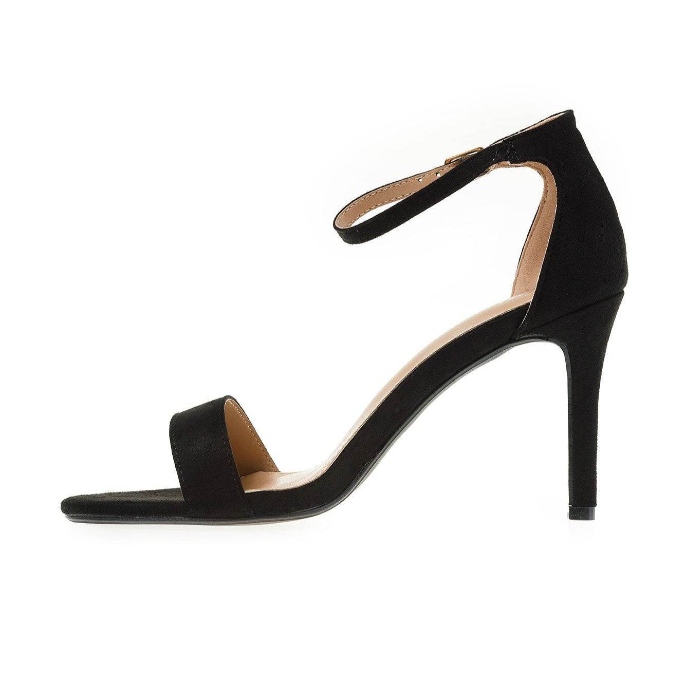 Sandale cu toc fin, Negre