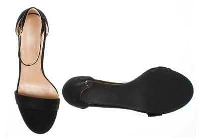 Sandale cu toc fin, Negre
