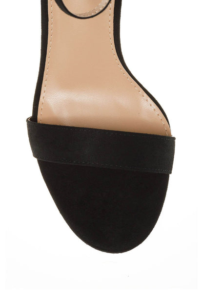 Sandale cu toc fin, Negre