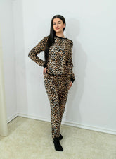 Trening din bumbac, animal print - Rammi.ro