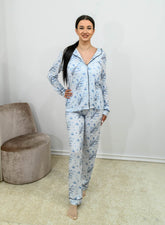 Pijamale Damă florală din vâscoză - Rammi.ro