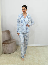 Pijamale Damă florală din vâscoză - Rammi.ro