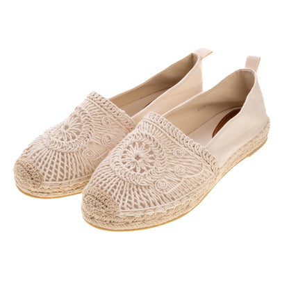 Espadrile cu broderie,Nude