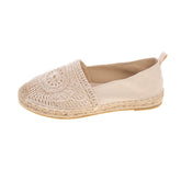 Espadrile cu broderie,Nude - Rammi.ro
