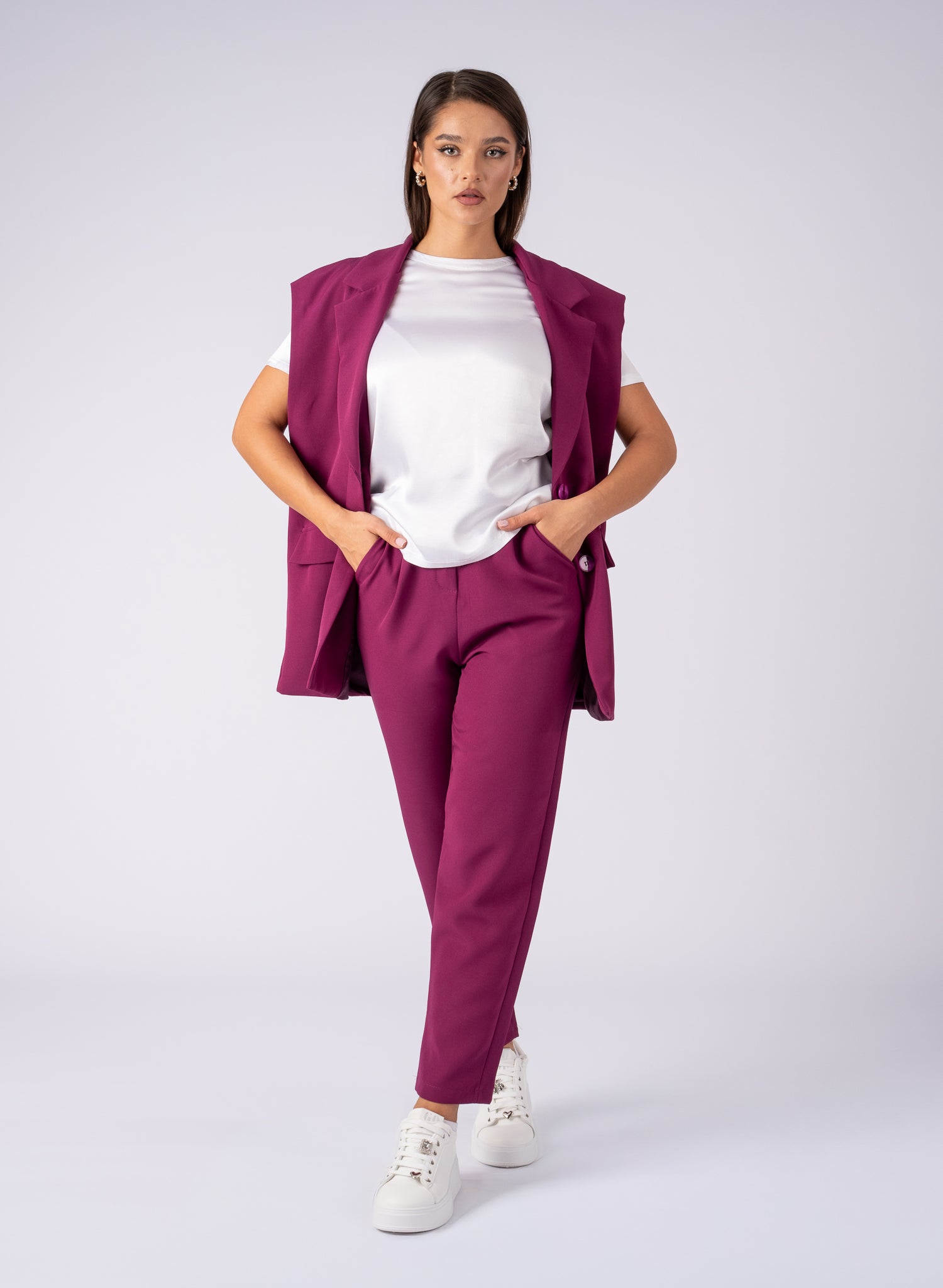 Compleu casual, 2 piese, Magenta