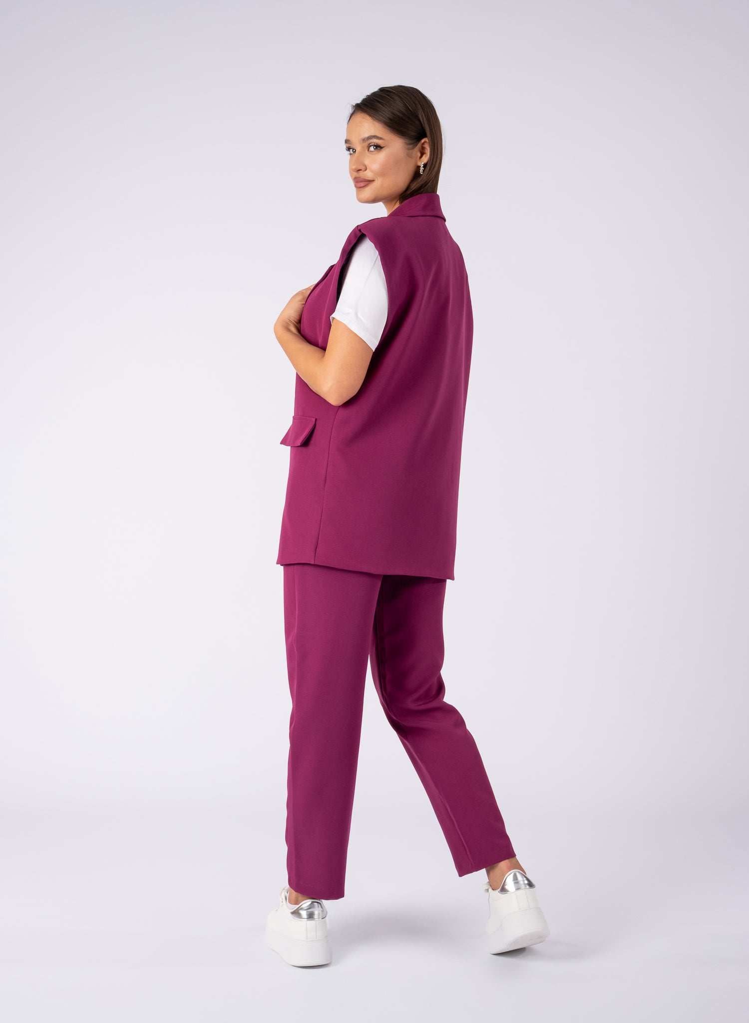 Compleu casual, 2 piese, Magenta